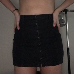 Black Jean Skirt